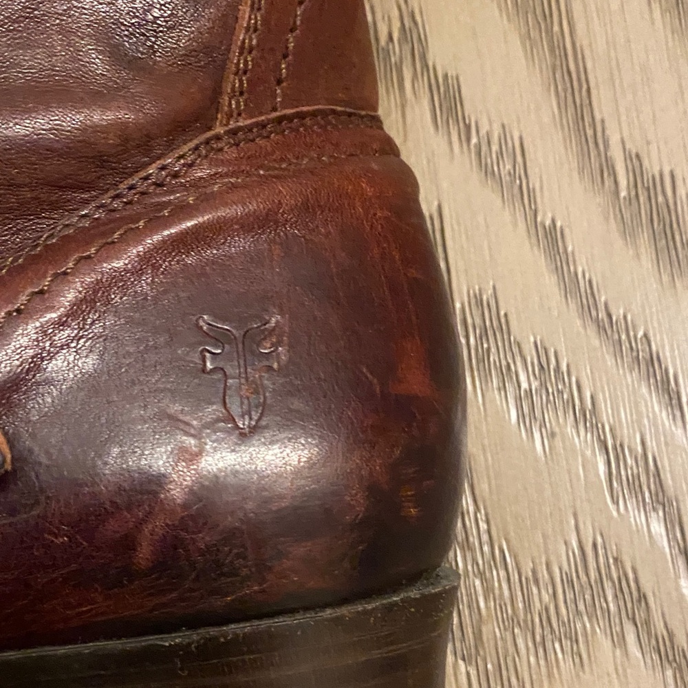 Frye Veronica Dark Brown Leather Boots Sz. 9.5 - Picture 11 of 17